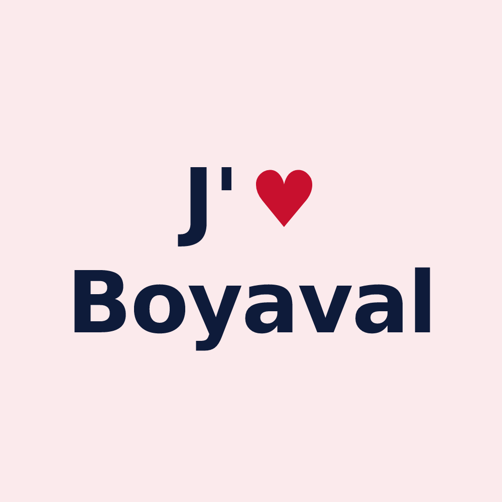 Magnet personnalisé Boyaval — design J'aime Boyaval