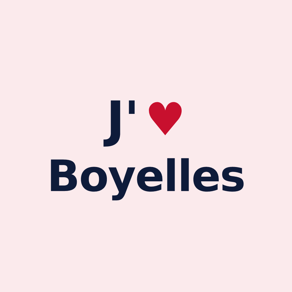 Magnet personnalisé Boyelles — design J'aime Boyelles
