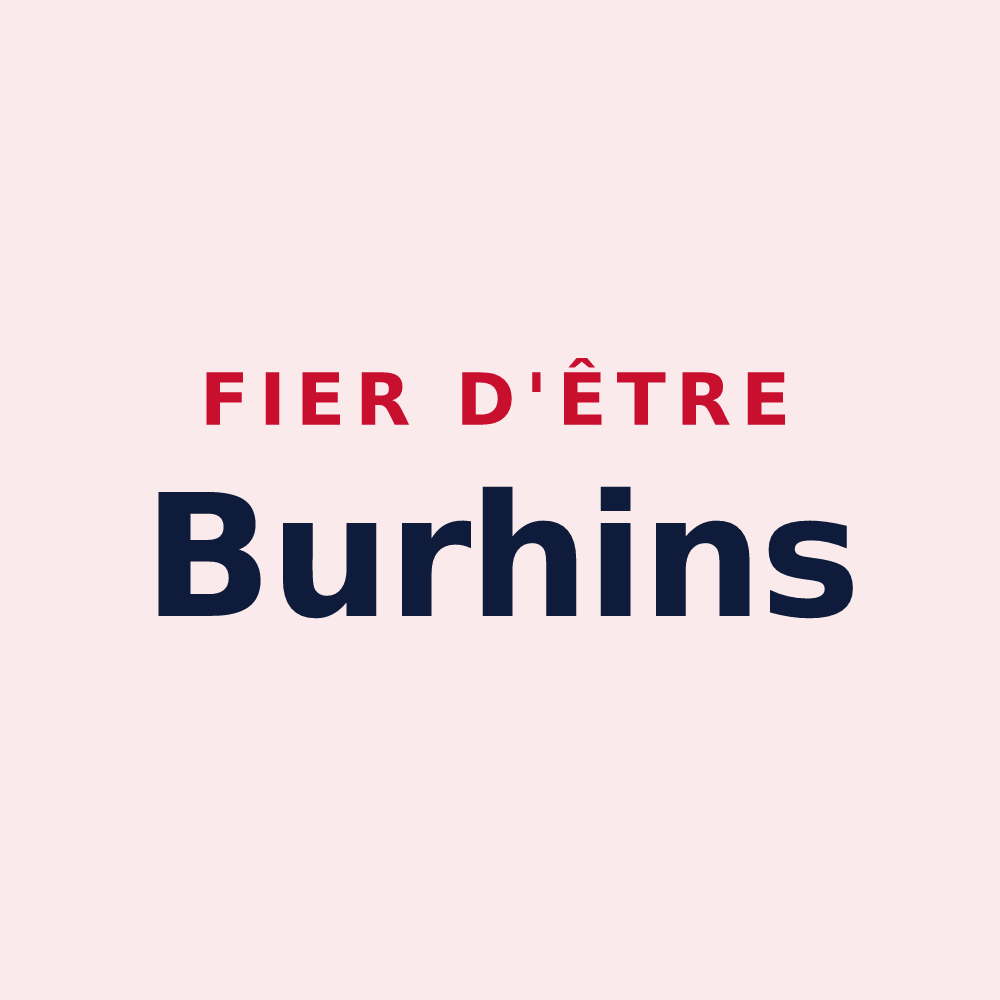 Magnet « Fier d'être Burhins » — design pour Boz