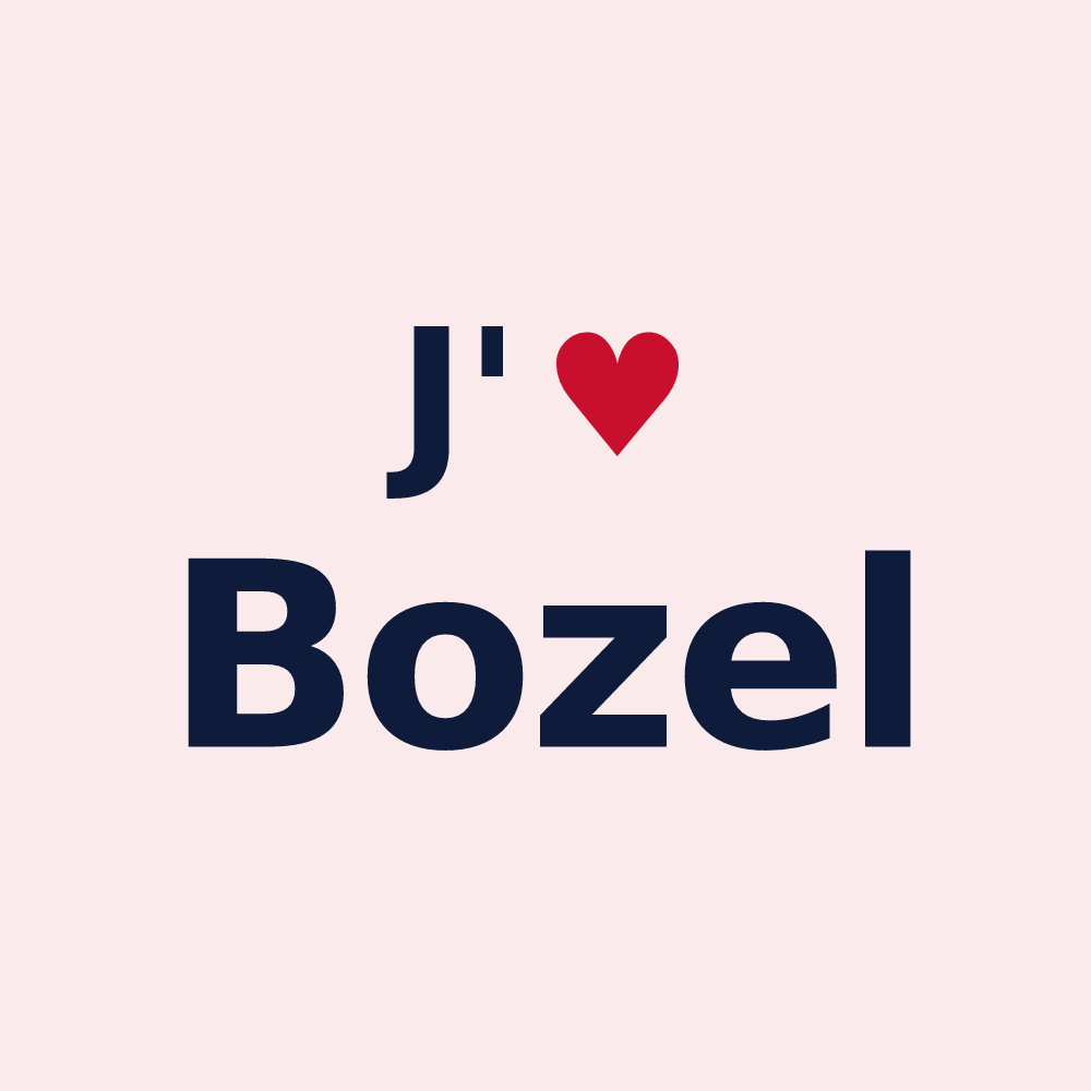 Magnet personnalisé Bozel — design J'aime Bozel