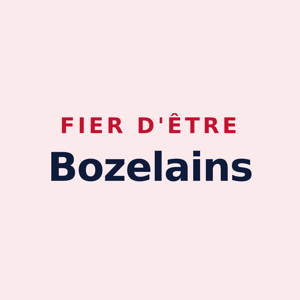 Magnet « Fier d'être Bozelains » — design pour Bozel