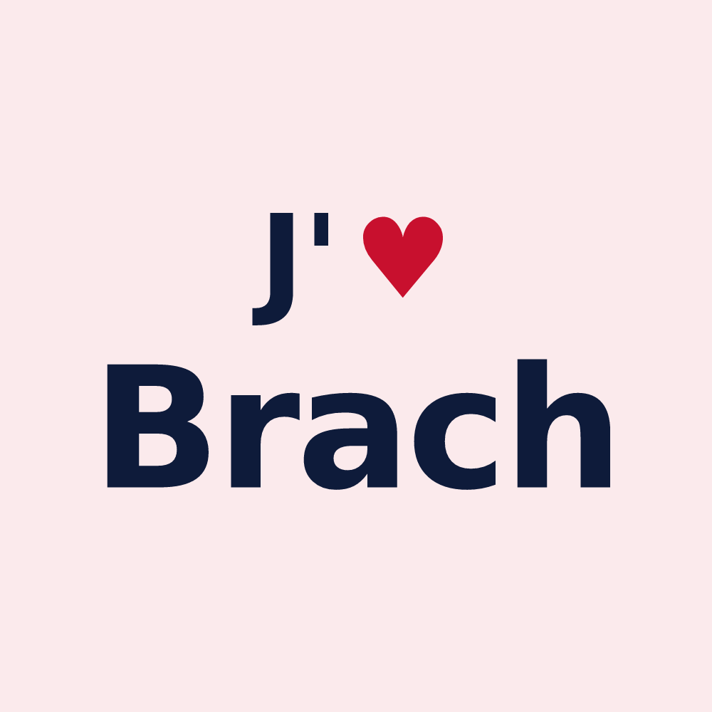 Magnet personnalisé Brach — design J'aime Brach