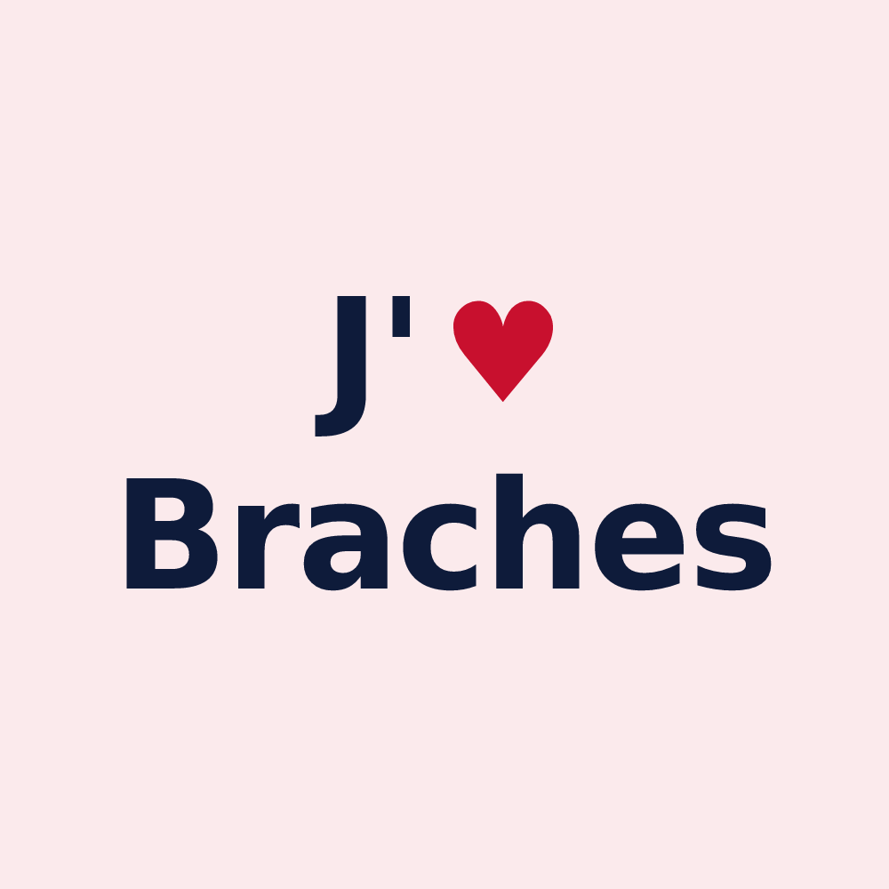 Magnet personnalisé Braches — design J'aime Braches