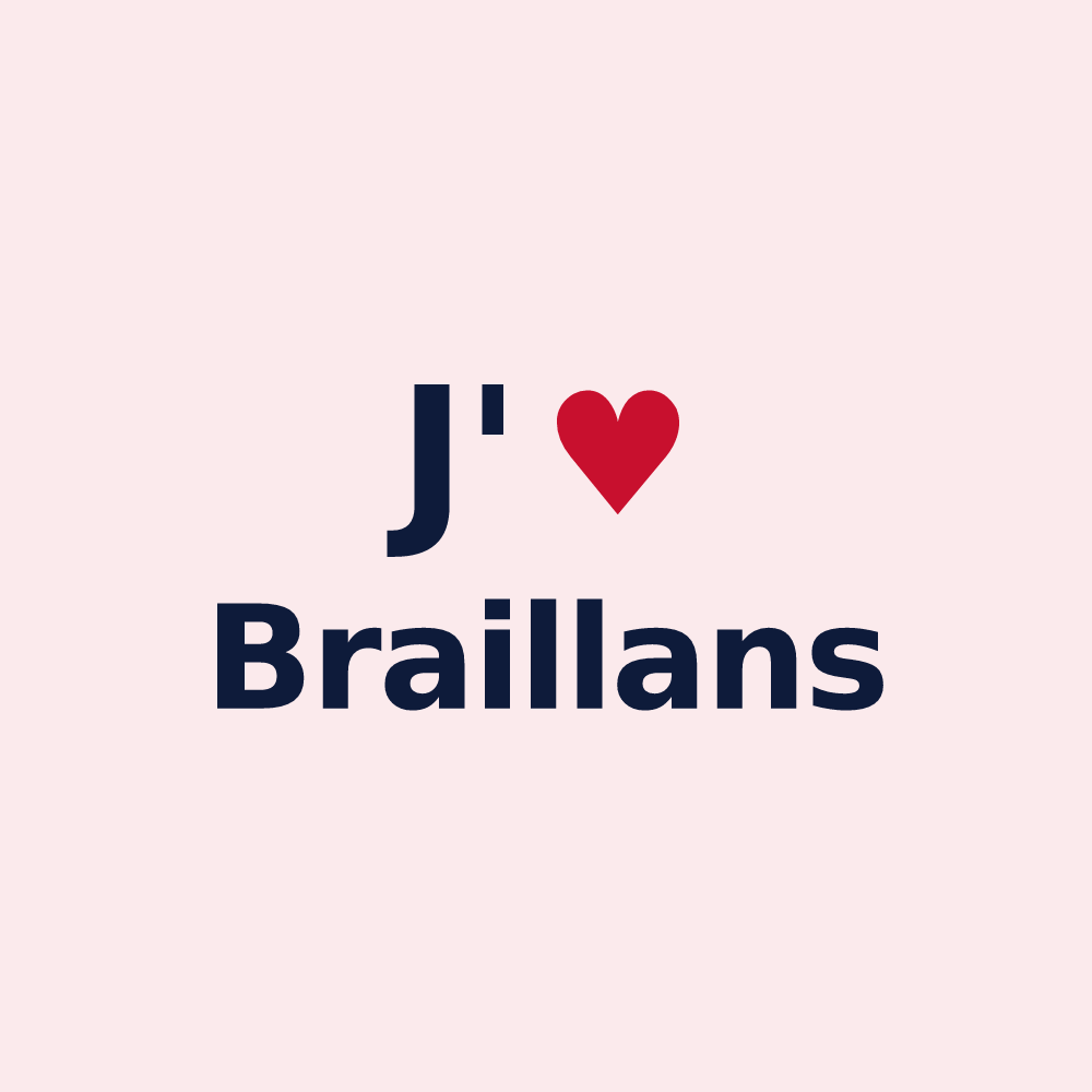 Magnet personnalisé Braillans — design J'aime Braillans