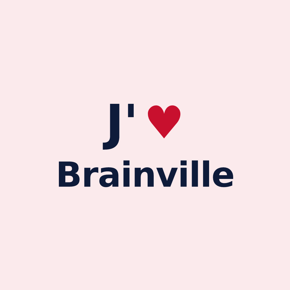 Magnet personnalisé Brainville — design J'aime Brainville