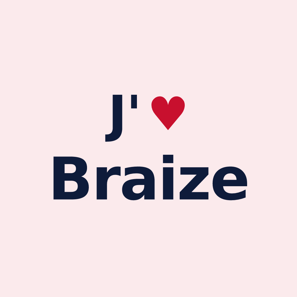 Magnet personnalisé Braize — design J'aime Braize