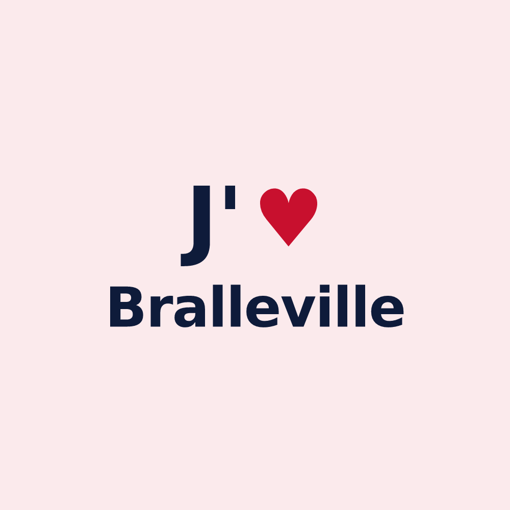 Magnet personnalisé Bralleville — design J'aime Bralleville