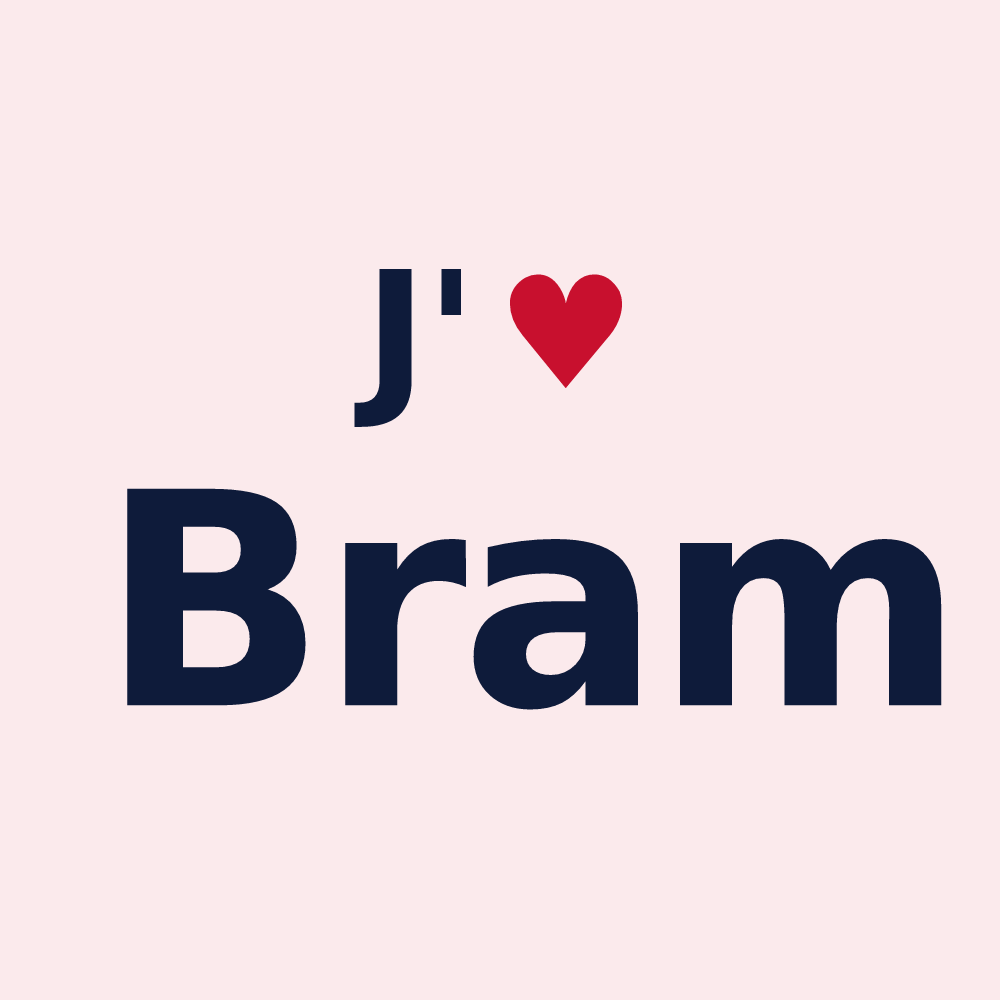 Magnet personnalisé Bram — design J'aime Bram