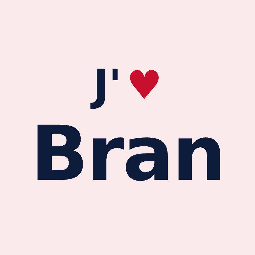 Magnet personnalisé Bran — design J'aime Bran