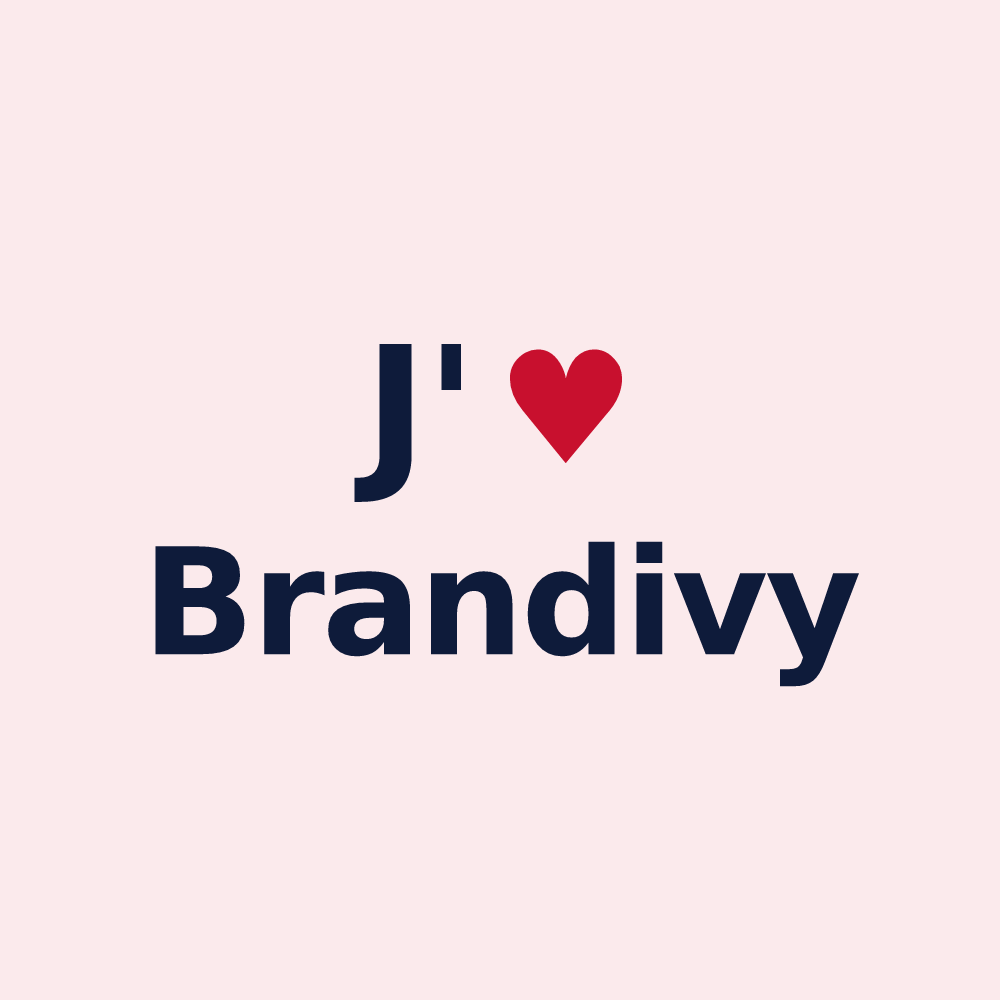 Magnet personnalisé Brandivy — design J'aime Brandivy