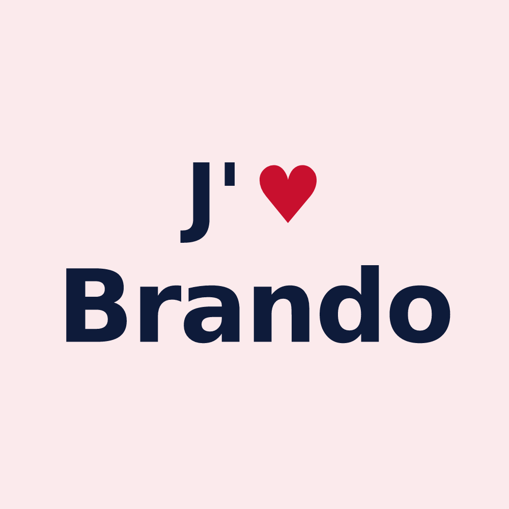Magnet personnalisé Brando — design J'aime Brando
