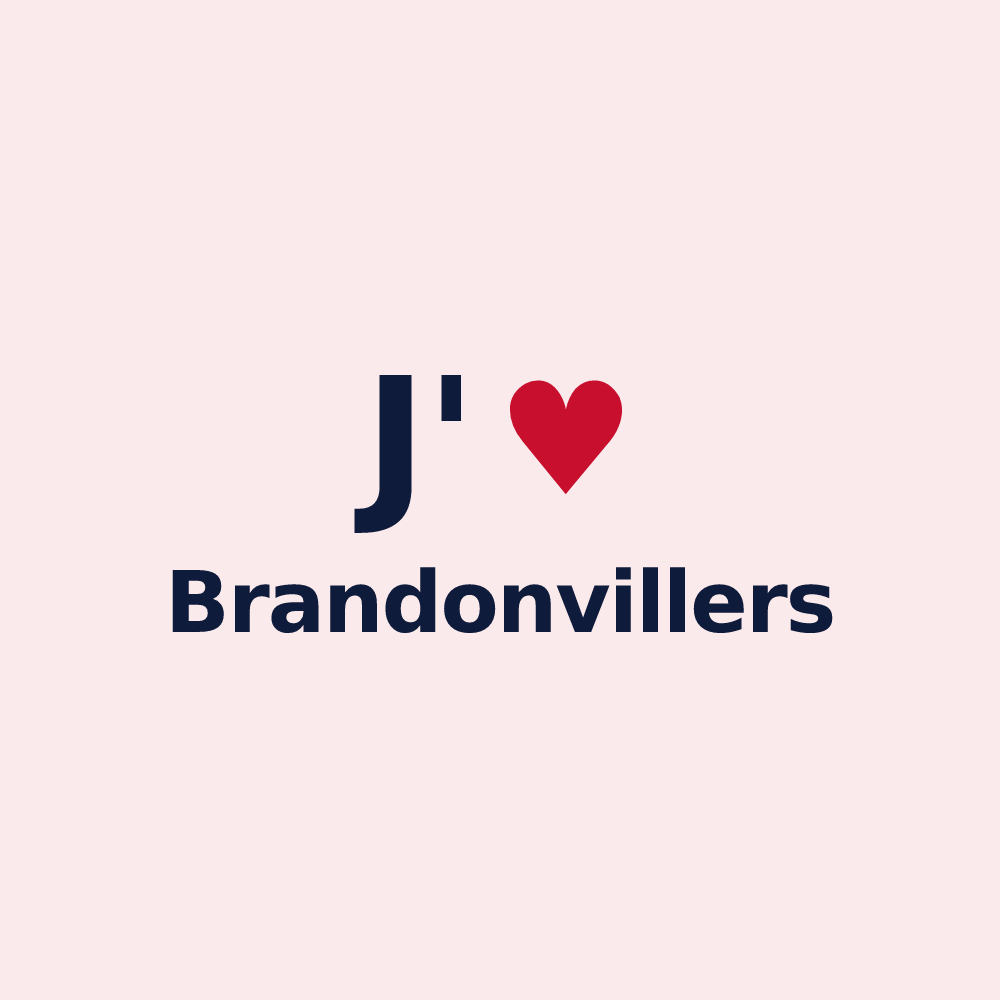 Magnet personnalisé Brandonvillers — design J'aime Brandonvillers