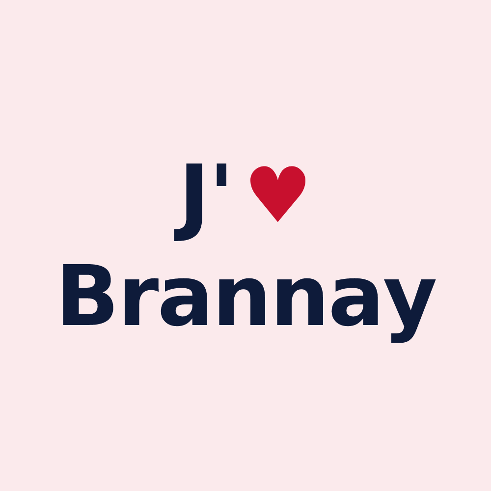 Magnet personnalisé Brannay — design « J'aime Brannay » imprimé sur le magnet