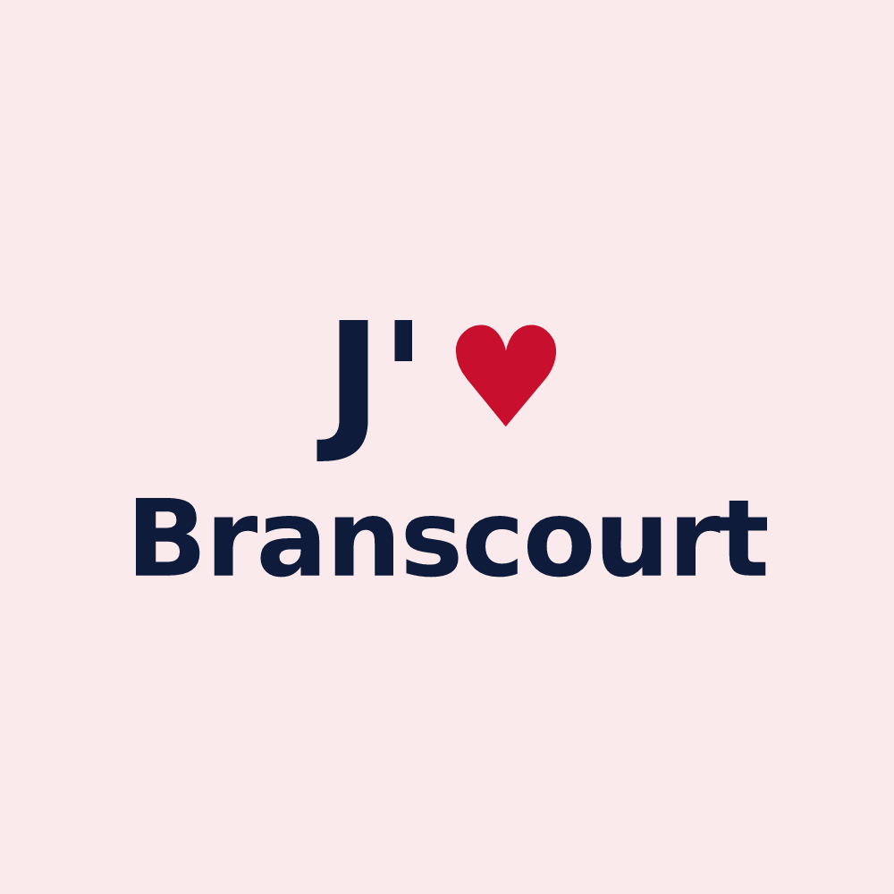 Magnet personnalisé Branscourt — design J'aime Branscourt