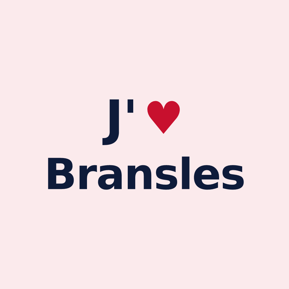 Magnet personnalisé Bransles — design J'aime Bransles