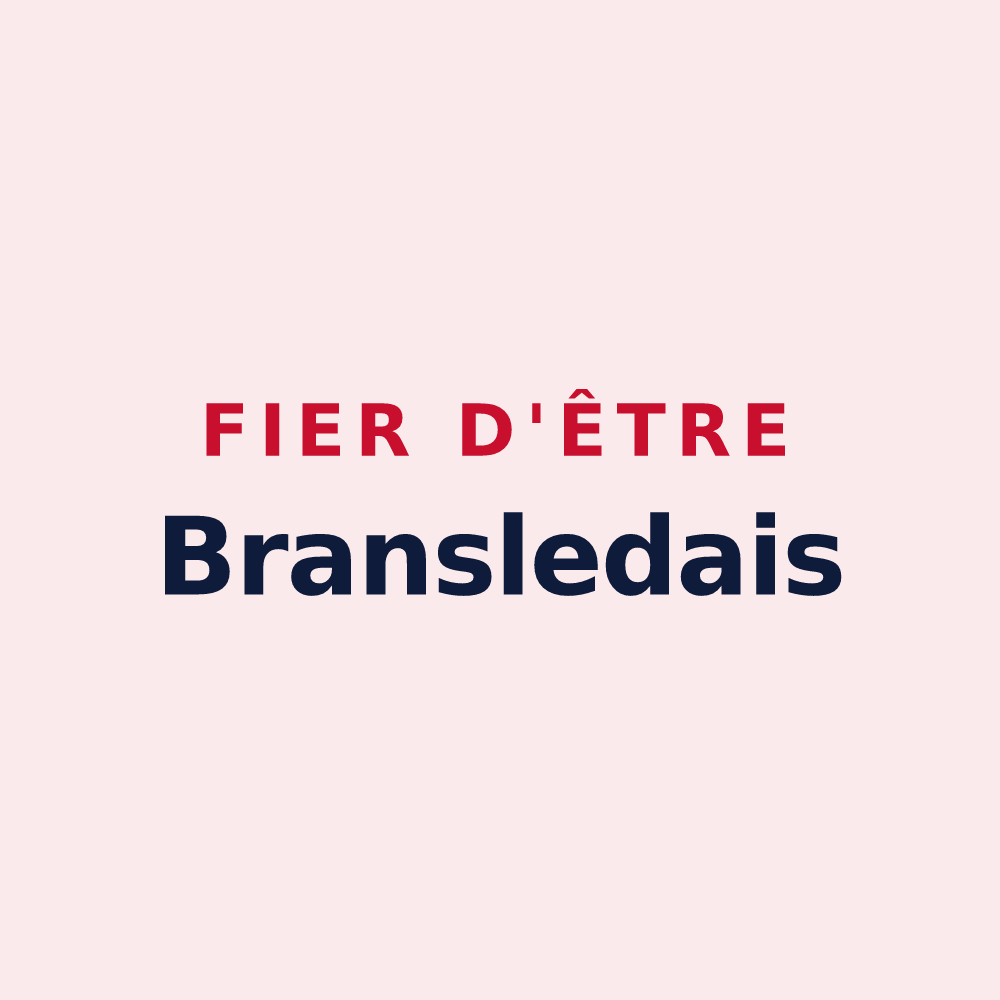 Magnet « Fier d'être Bransledais » — design pour Bransles