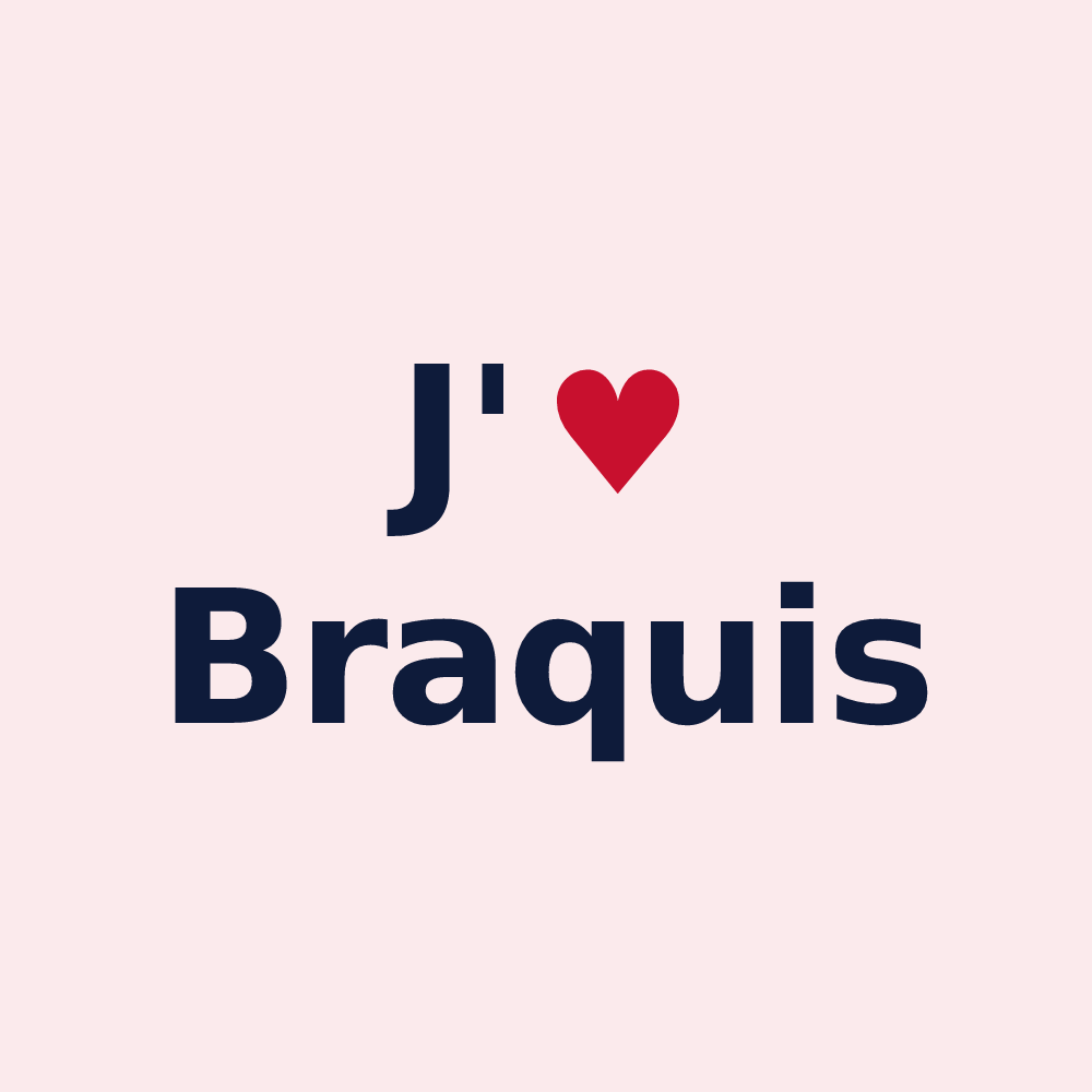 Magnet personnalisé Braquis — design J'aime Braquis