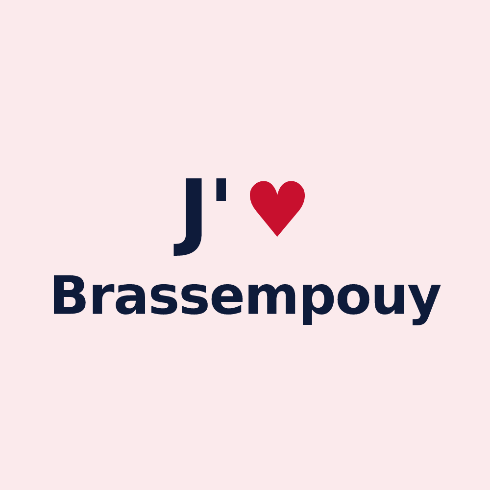 Magnet personnalisé Brassempouy — design J'aime Brassempouy