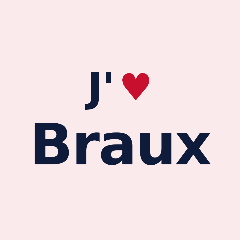 Magnet personnalisé Braux — design J'aime Braux