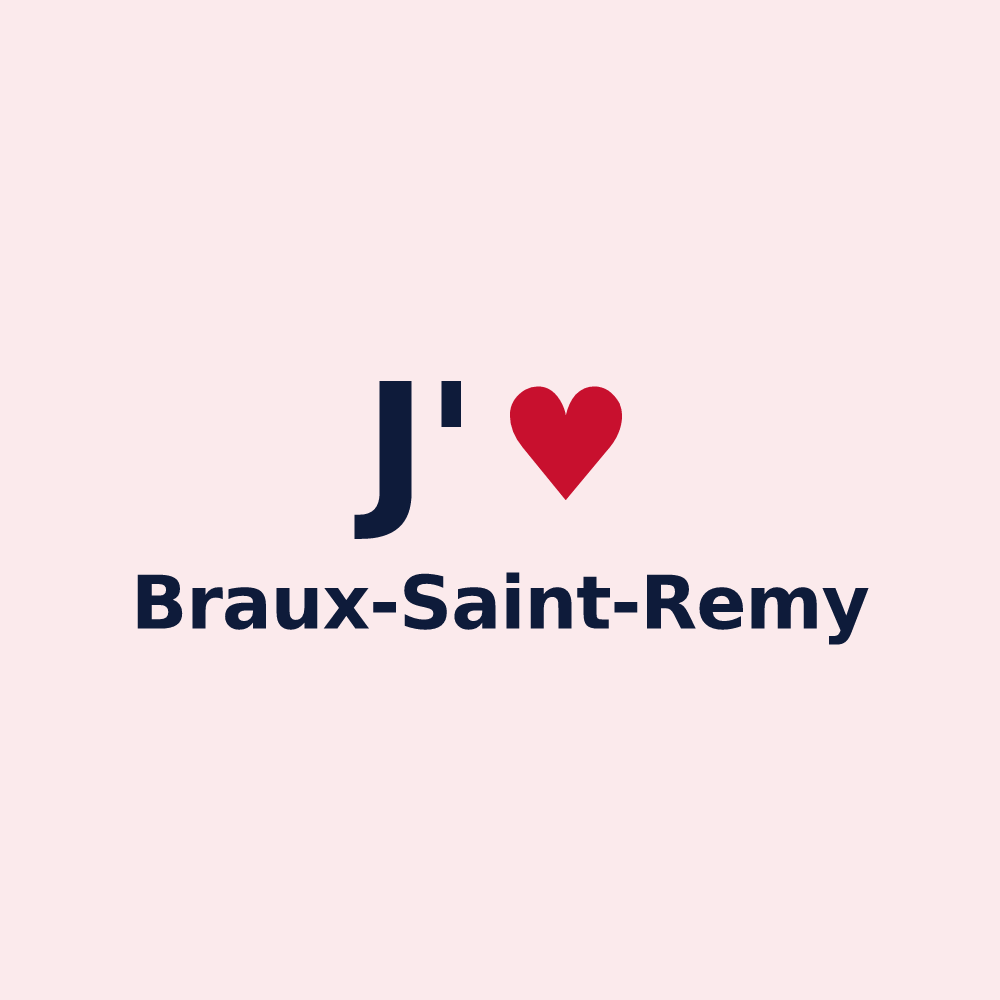 Magnet personnalisé Braux-Saint-Remy — design « J'aime Braux-Saint-Remy » imprimé sur le magnet