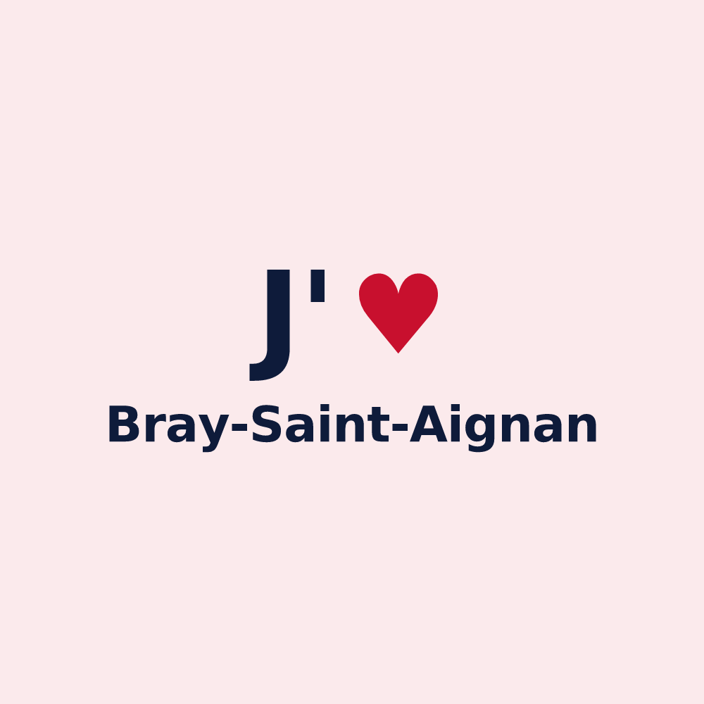 Magnet personnalisé Bray-Saint-Aignan — design J'aime Bray-Saint-Aignan