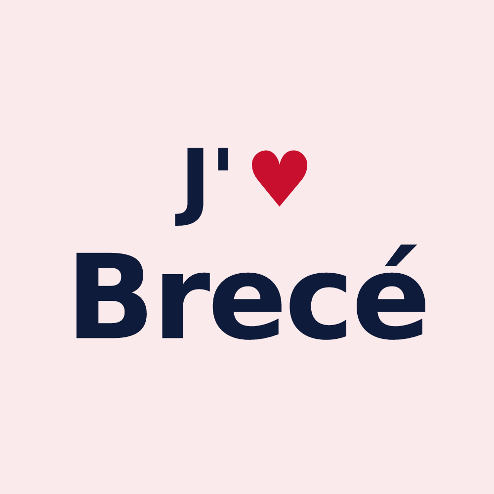 Magnet personnalisé Brecé — design J'aime Brecé