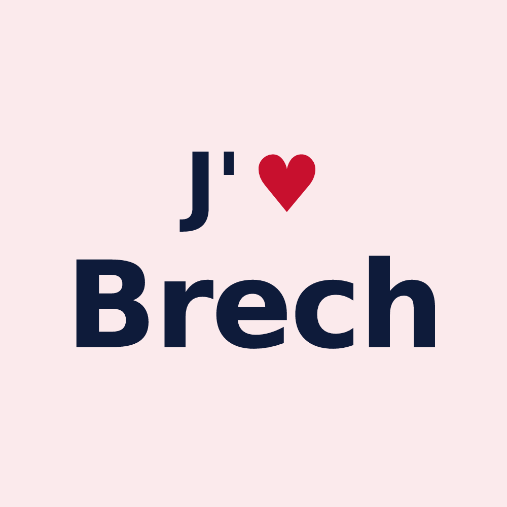 Magnet personnalisé Brech — design J'aime Brech