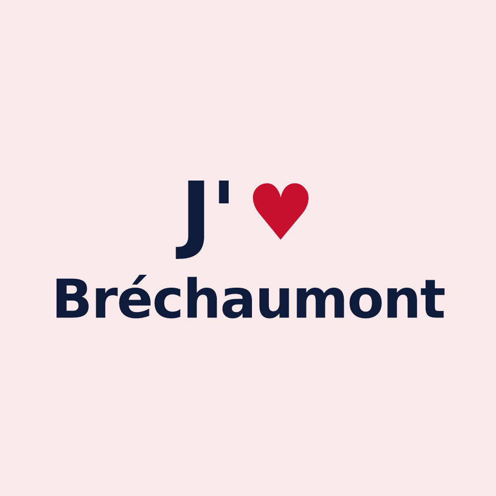 Magnet personnalisé Bréchaumont — design J'aime Bréchaumont