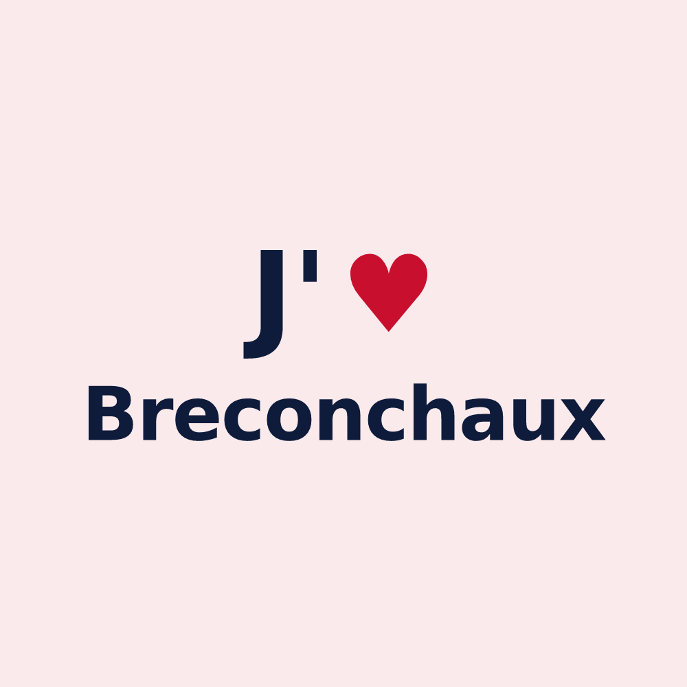 Magnet personnalisé Breconchaux — design J'aime Breconchaux