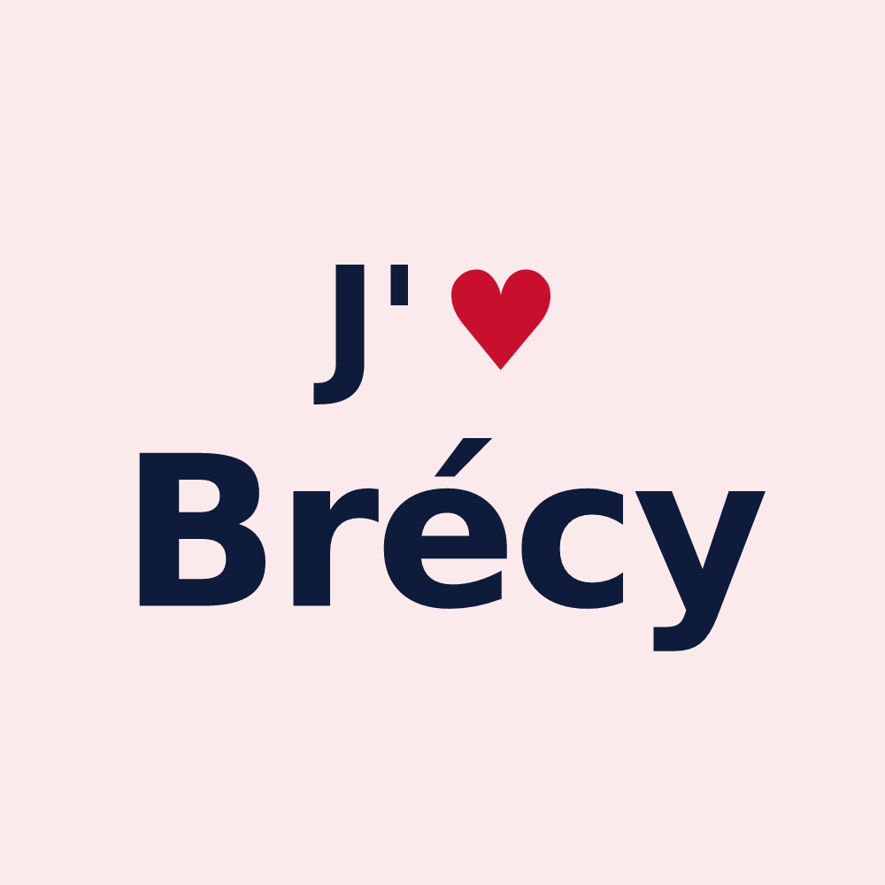 Magnet personnalisé Brécy — design J'aime Brécy