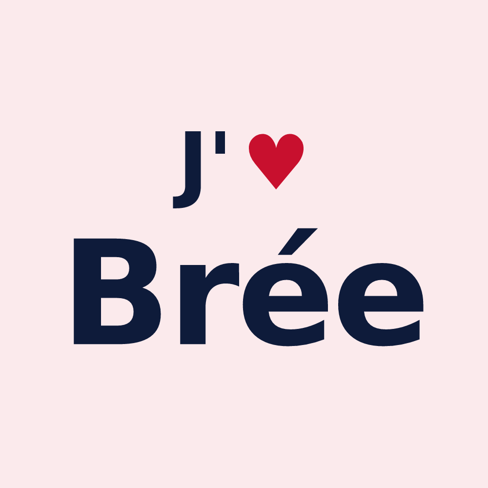 Magnet personnalisé Brée — design J'aime Brée