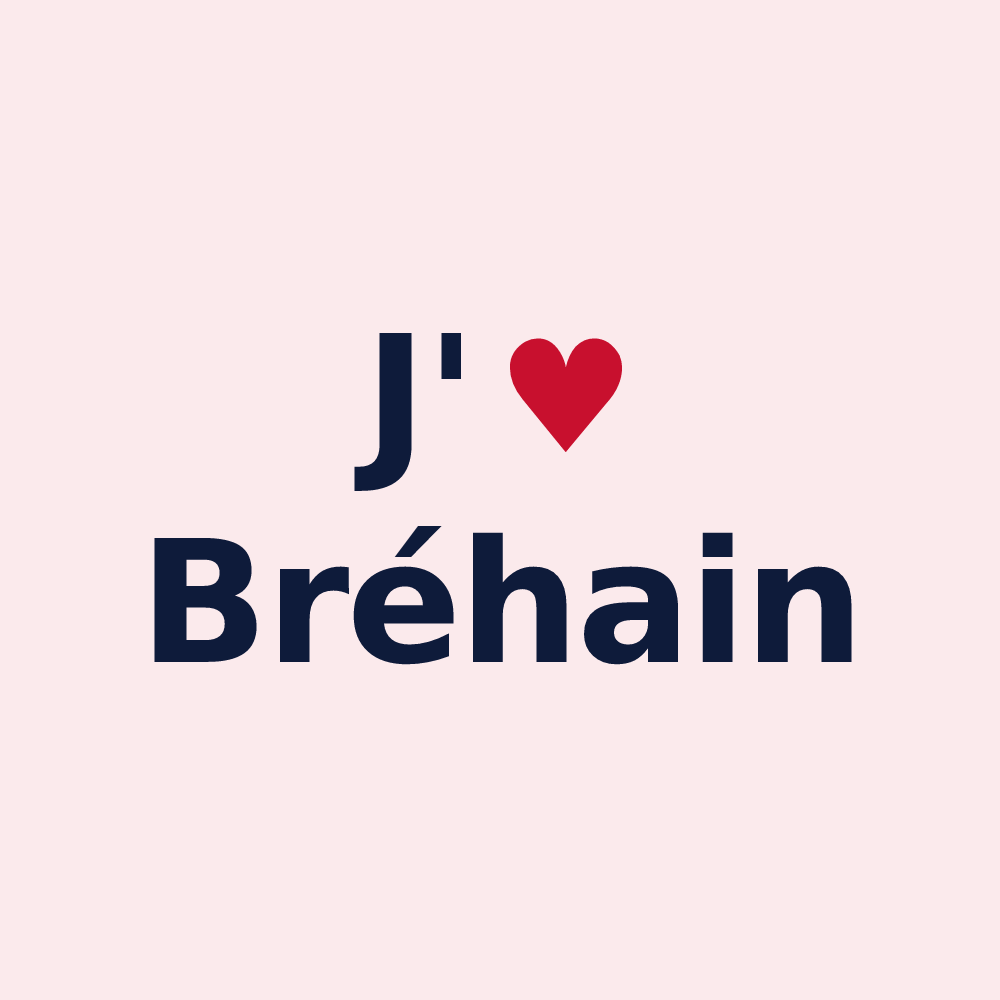 Magnet personnalisé Bréhain — design J'aime Bréhain