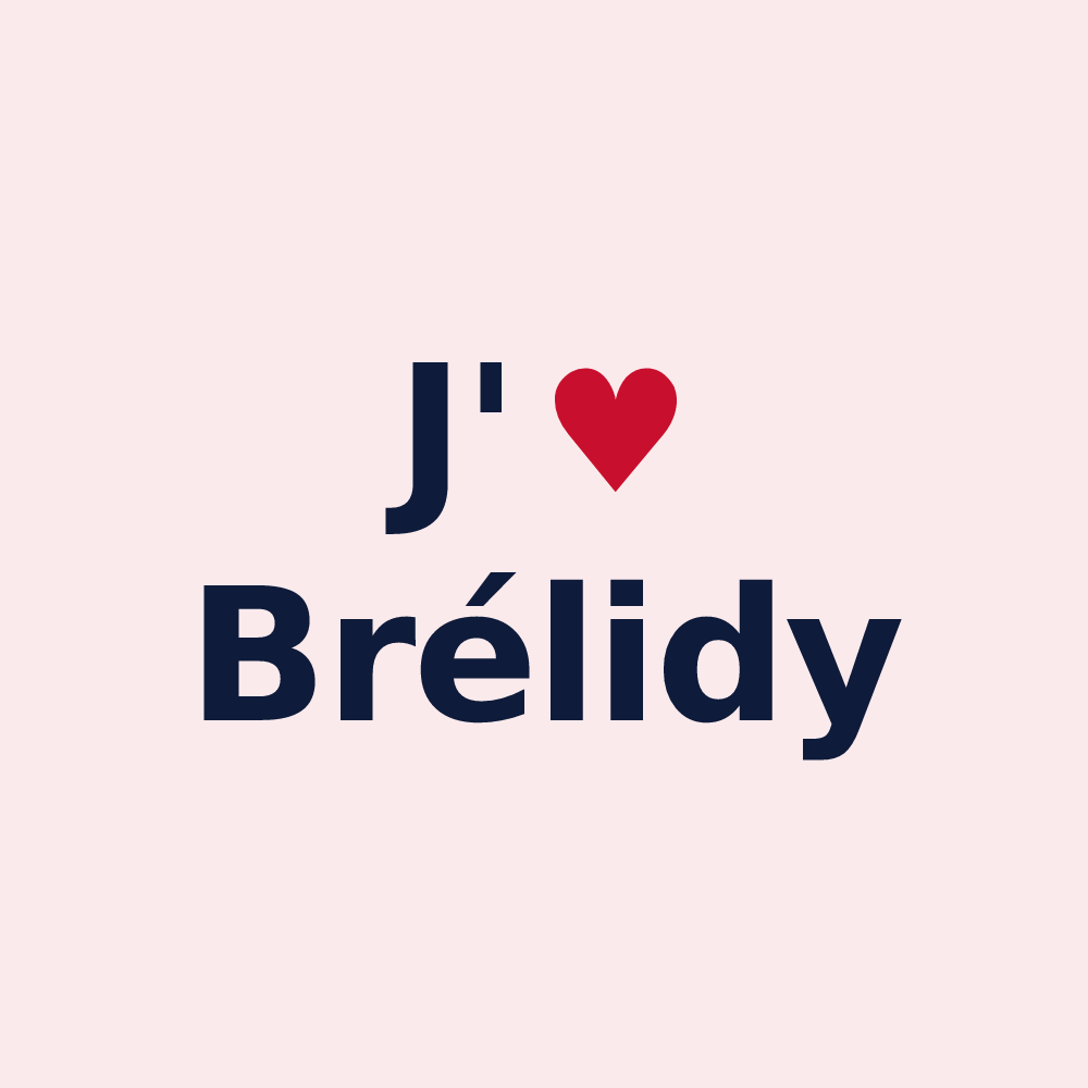 Magnet personnalisé Brélidy — design J'aime Brélidy