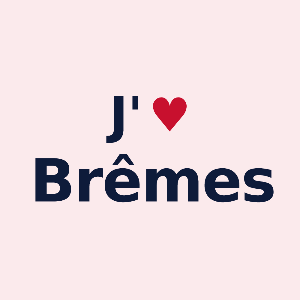Magnet personnalisé Brêmes — design J'aime Brêmes