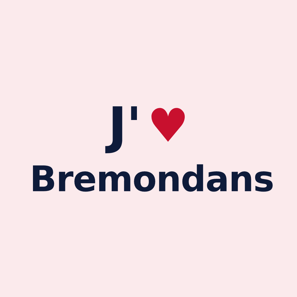 Magnet personnalisé Bremondans — design J'aime Bremondans