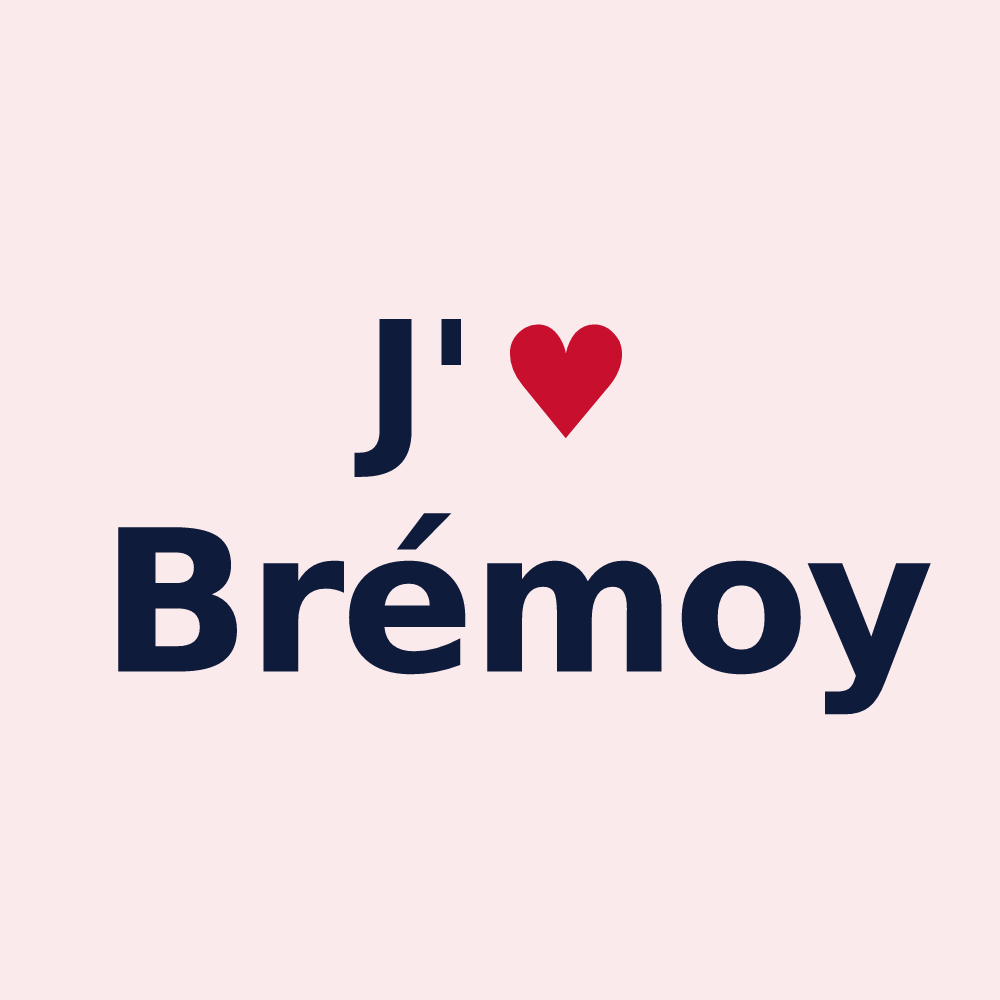 Magnet personnalisé Brémoy — design J'aime Brémoy