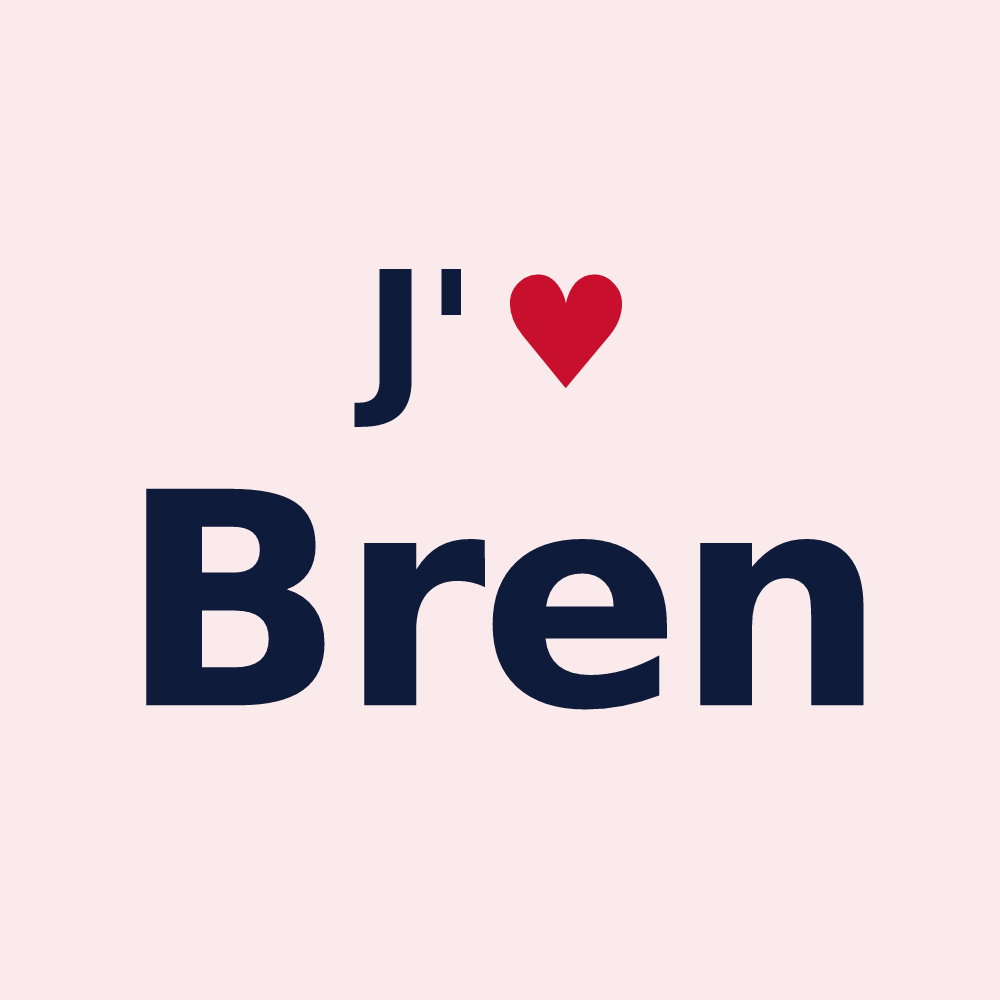 Magnet personnalisé Bren — design J'aime Bren