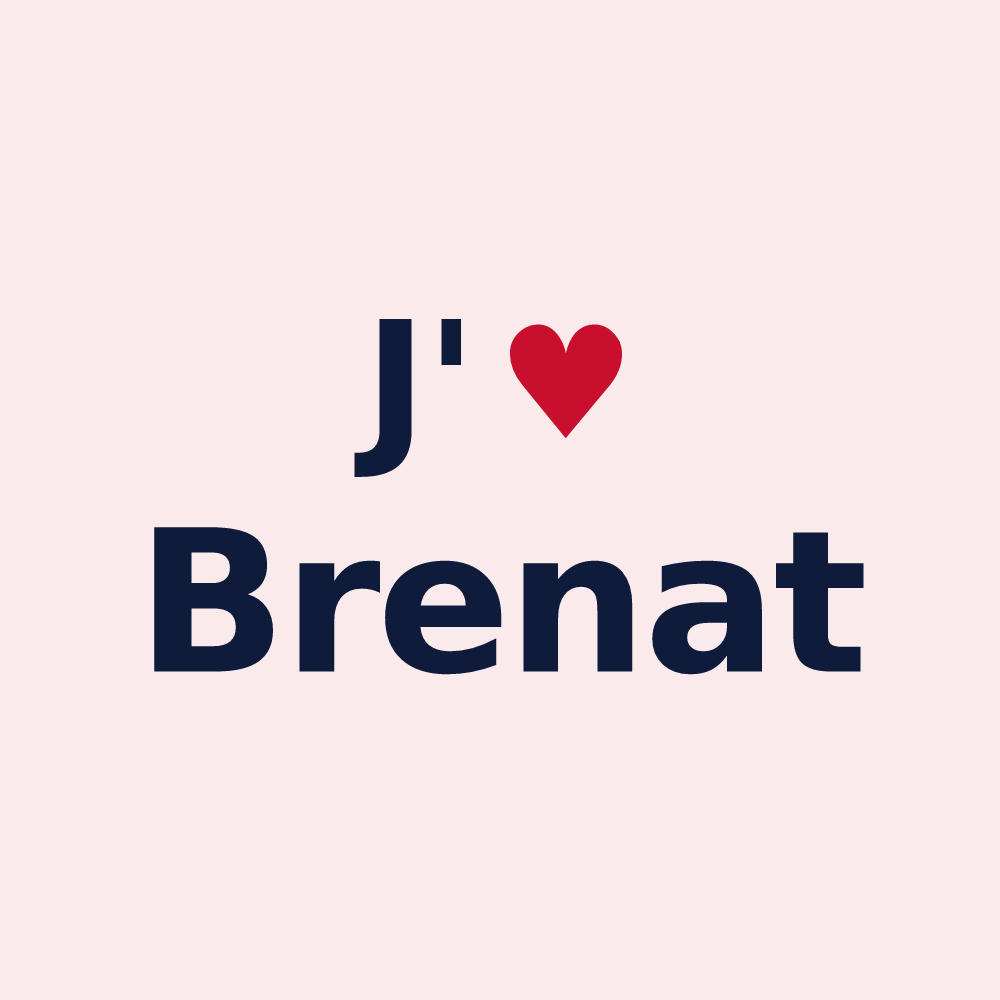 Magnet personnalisé Brenat — design J'aime Brenat