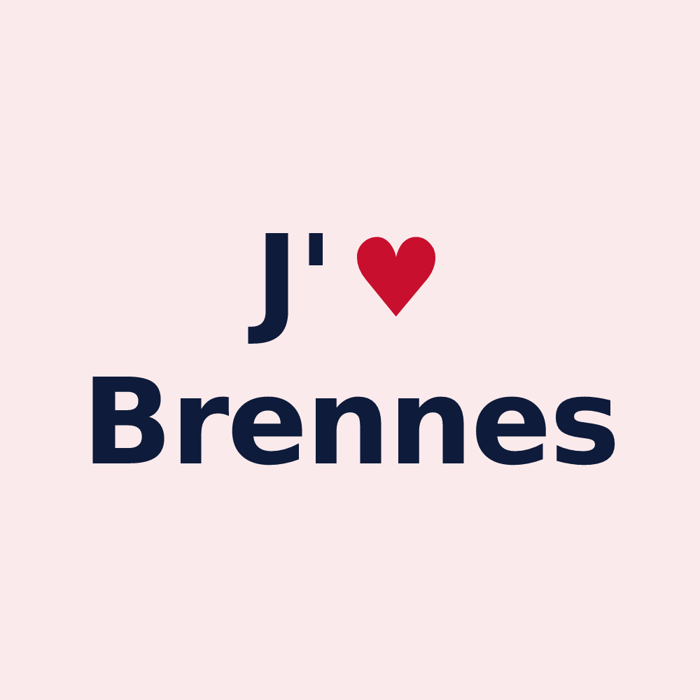 Magnet personnalisé Brennes — design J'aime Brennes