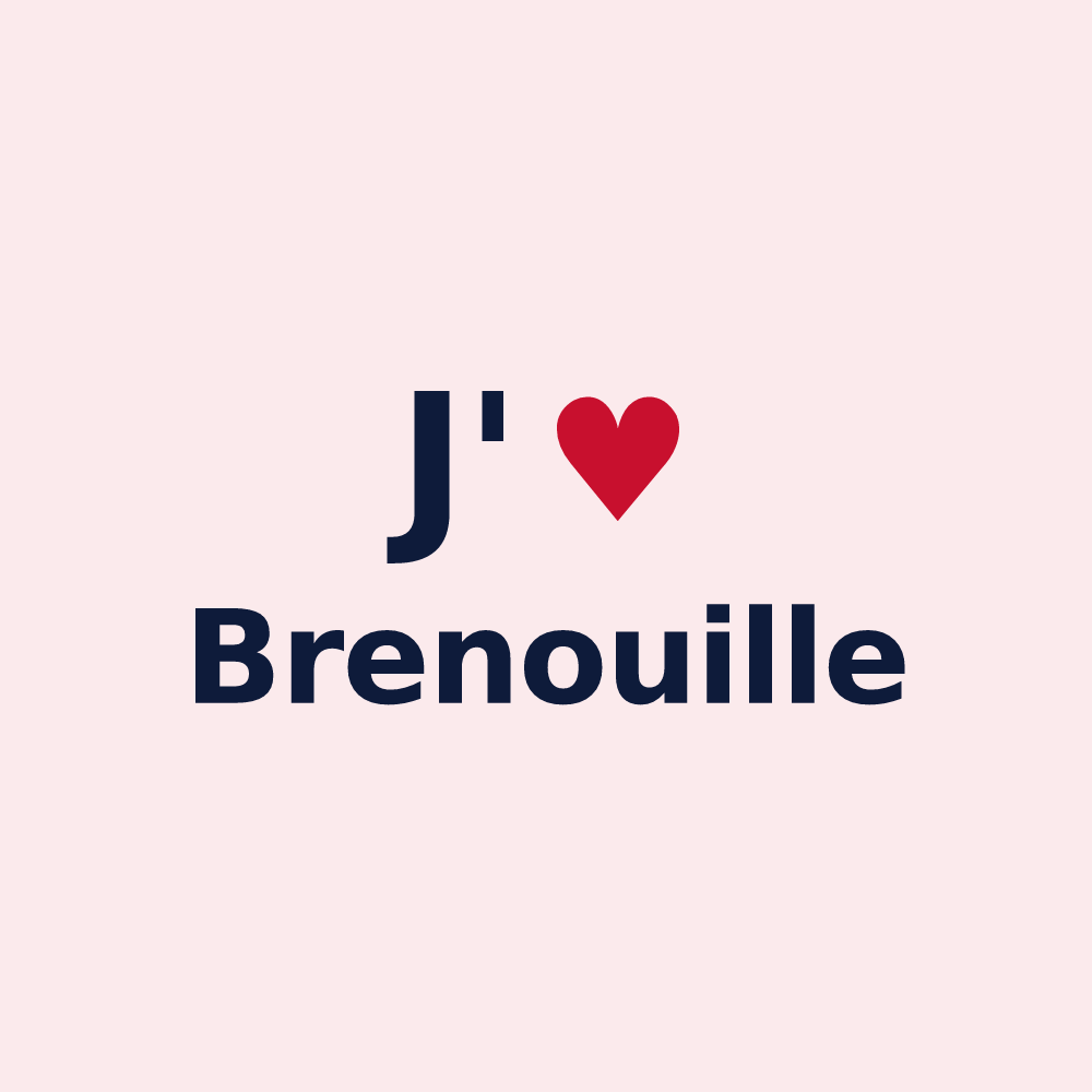 Magnet personnalisé Brenouille — design J'aime Brenouille