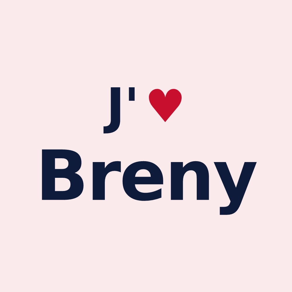 Magnet personnalisé Breny — design J'aime Breny
