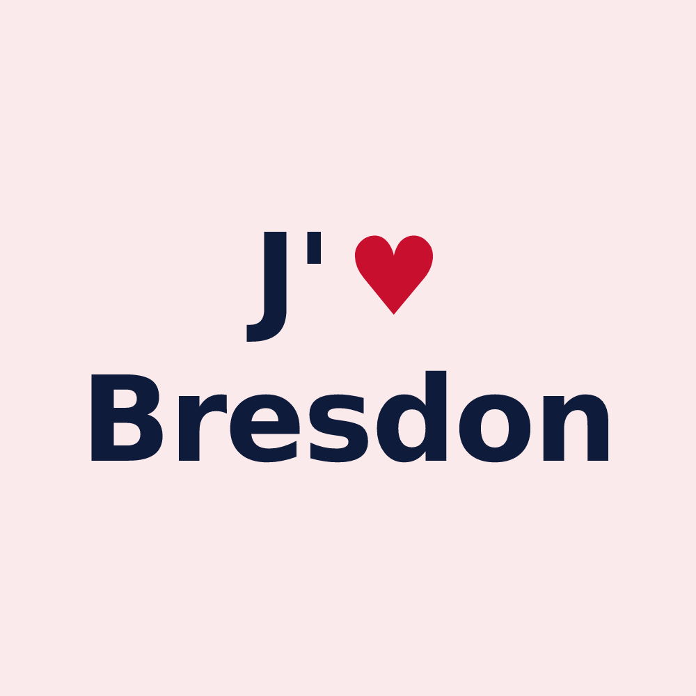 Magnet personnalisé Bresdon — design J'aime Bresdon