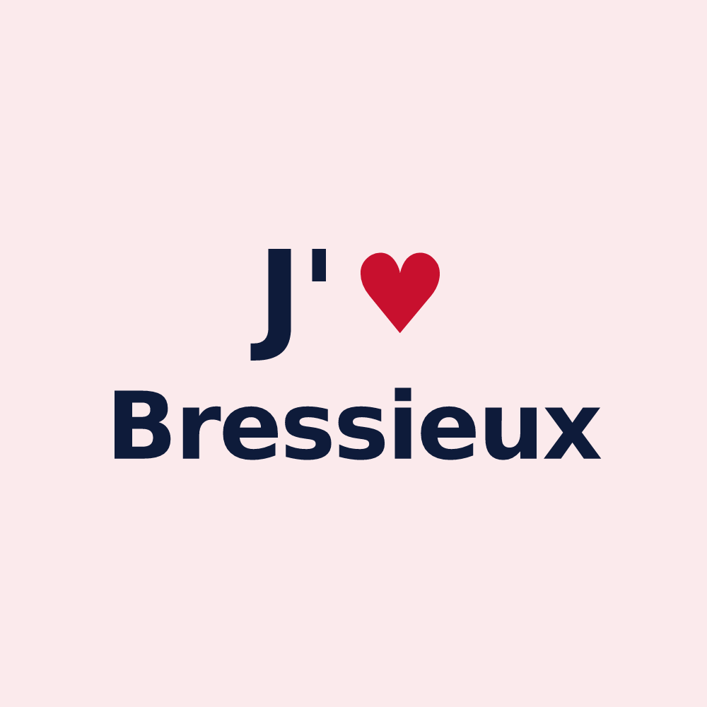 Magnet personnalisé Bressieux — design J'aime Bressieux