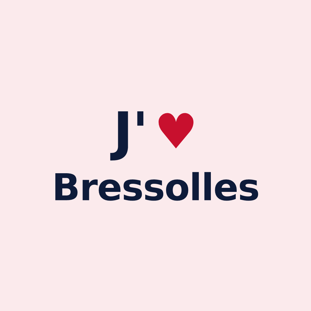 Magnet personnalisé Bressolles — design J'aime Bressolles