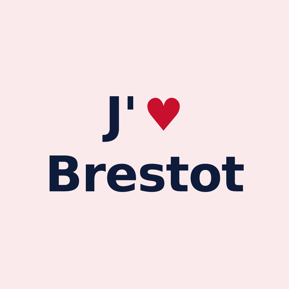 Magnet personnalisé Brestot — design J'aime Brestot