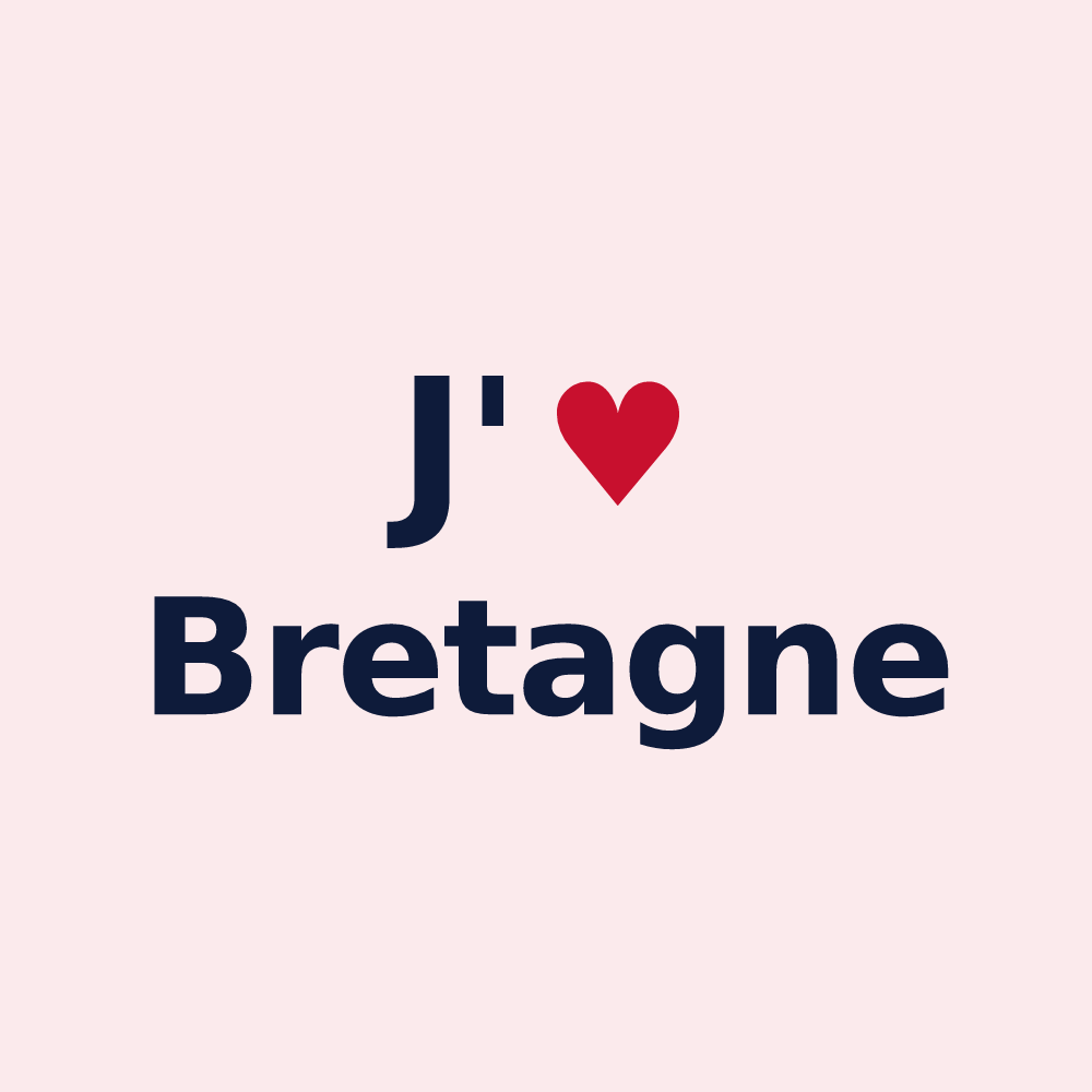 Magnet personnalisé Bretagne — design « J'aime Bretagne » imprimé sur le magnet