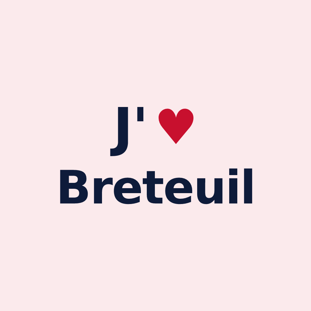Magnet personnalisé Breteuil — design J'aime Breteuil
