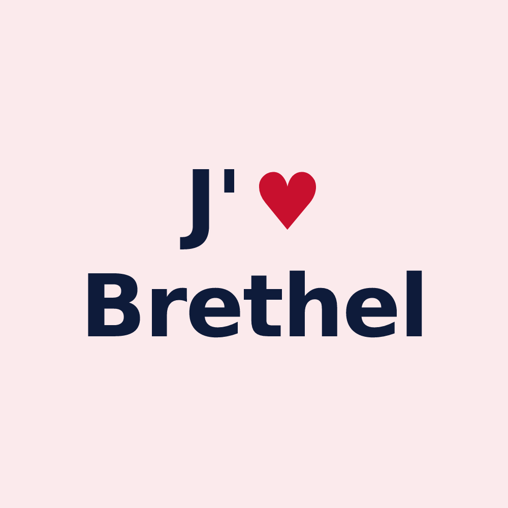 Magnet personnalisé Brethel — design J'aime Brethel