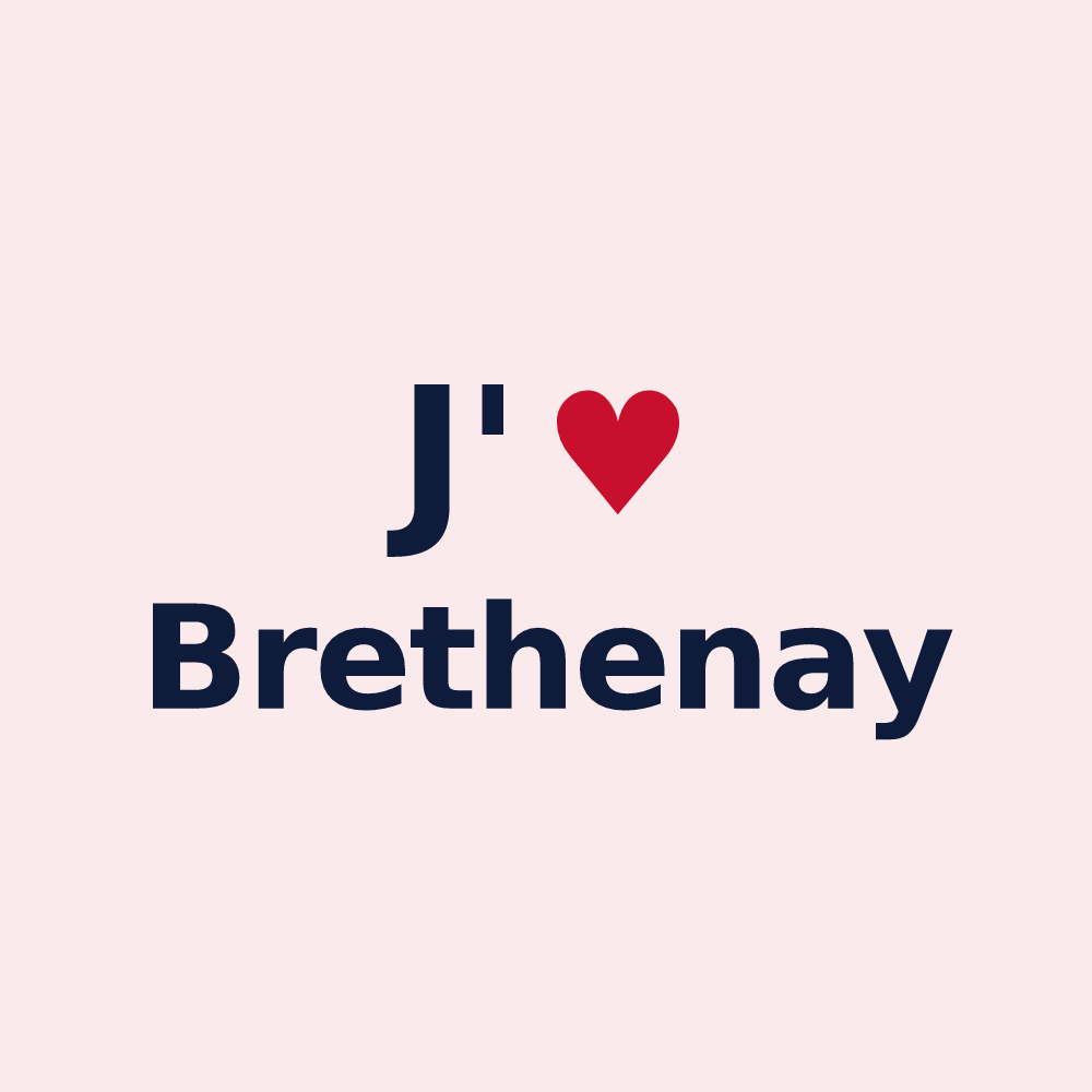 Magnet personnalisé Brethenay — design J'aime Brethenay