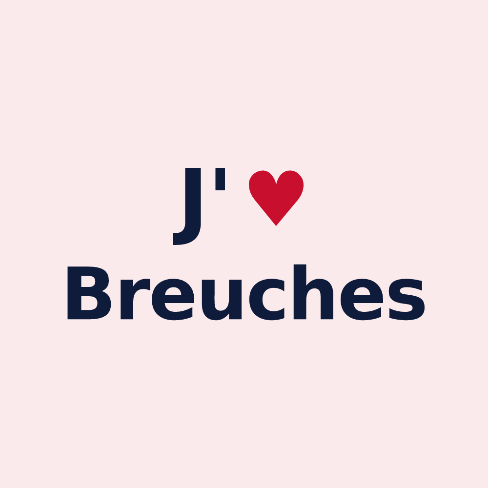 Magnet personnalisé Breuches — design J'aime Breuches